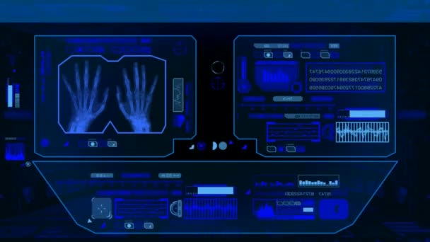 Mãos Medical Check - azul — Vídeo de Stock