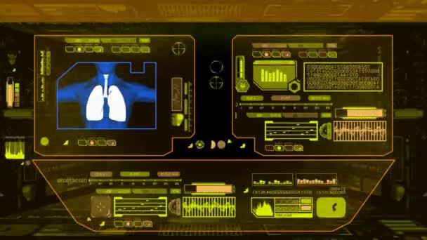 Control Médico de Pulmones - amarillo — Vídeos de Stock