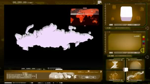 Russia - computer monitor - yellow 01 — Stock Video