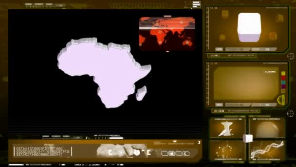 非洲-电脑显示器-黄色 — 图库视频影像