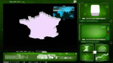 Fransa - bilgisayar monitörü - yeşil
