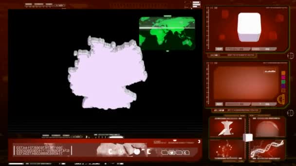 Allemagne - moniteur informatique - rouge — Video