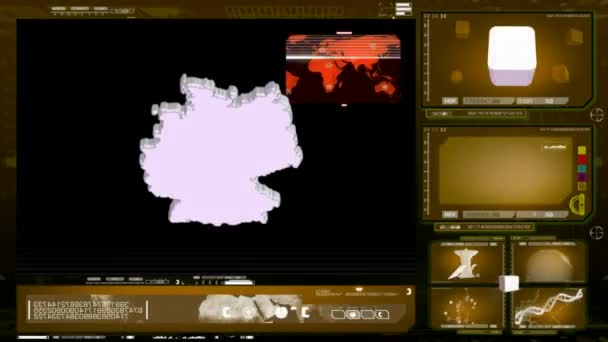 ドイツ - コンピューター モニター - 黄色 — ストック動画