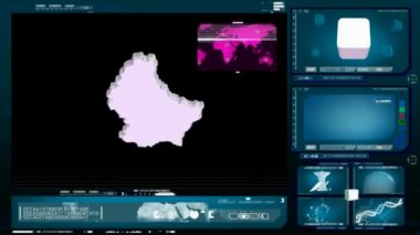 Lüksemburg - bilgisayar monitörü - mavi