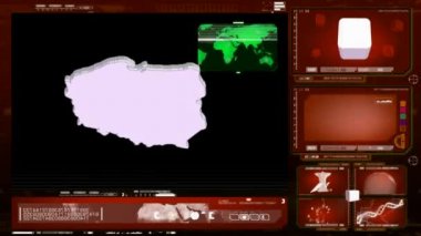 Polonya - bilgisayar monitörü - kırmızı