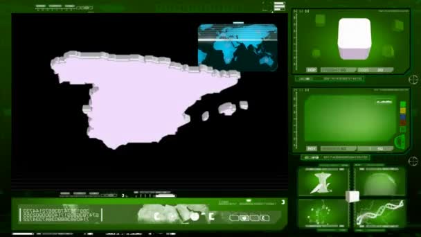 Espagne - moniteur informatique - vert 