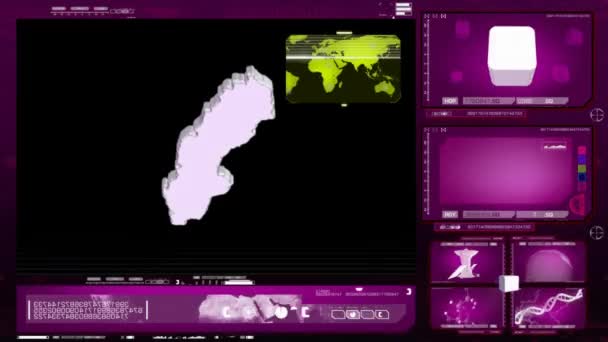 Suécia - monitor de computador - rosa — Vídeo de Stock