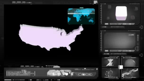 USA - moniteur d'ordinateur - noir — Video
