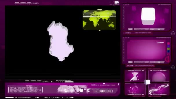 Albânia monitor de computador rosa — Vídeo de Stock
