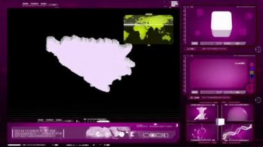Bosna Hersek - bilgisayar monitörü - pembe 00