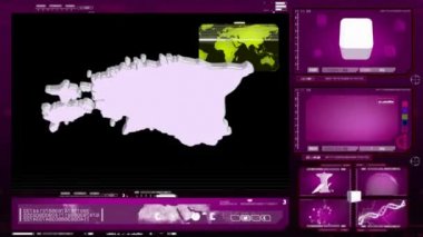 Estonya - bilgisayar monitörü - pembe