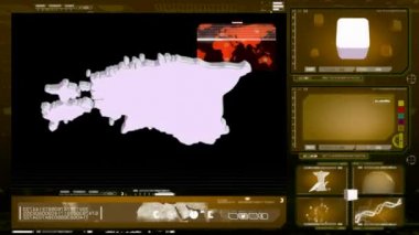 Estonya - bilgisayar monitörü - sarı