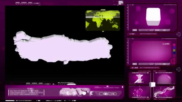 土耳其-电脑显示器-粉红色 — 图库视频影像