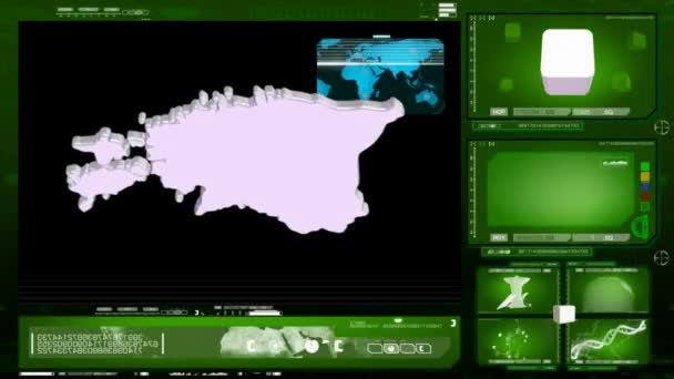 Estonie - moniteur informatique - vert 