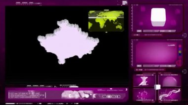 Kosova - bilgisayar monitörü - pembe
