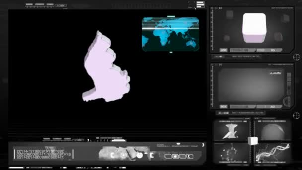 リヒテンシュタイン - コンピューター モニター - ブラック — ストック動画