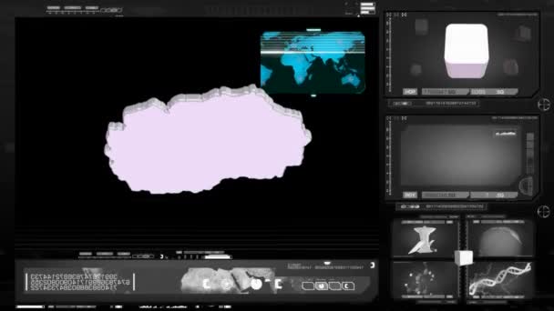 Macedonië - computermonitor - zwarte 00 — Stockvideo