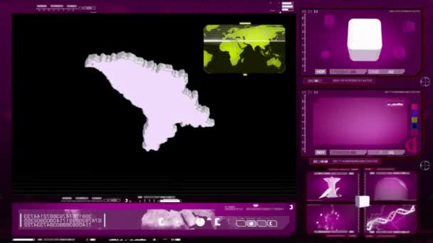 摩尔多瓦-电脑显示器-粉红色 00 — 图库视频影像