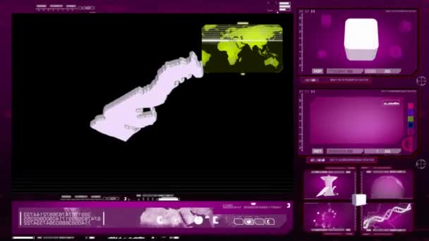 モナコ - コンピューターのモニター - ピンク 0 — ストック動画