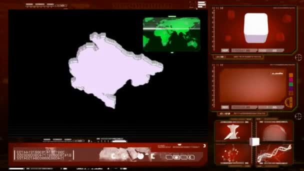 黑山-电脑显示器-红 00 — 图库视频影像