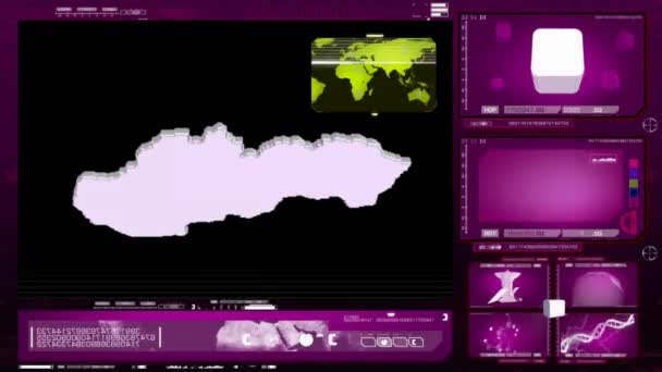 Eslovaquia - monitor de ordenador - rosa 00 — Vídeos de Stock