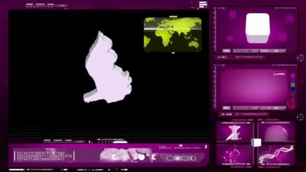 リヒテンシュタイン - コンピューター モニター - ピンク — ストック動画