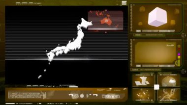 Japonya - bilgisayar monitörü - sarı 0