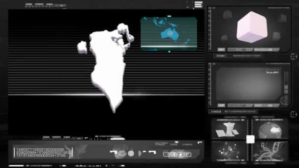 Bahreyn - bilgisayar monitörü - siyah — Stok video