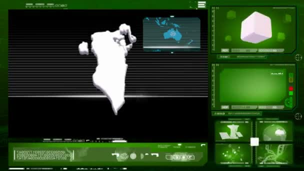 Barém - monitor de computador - verde — Vídeo de Stock