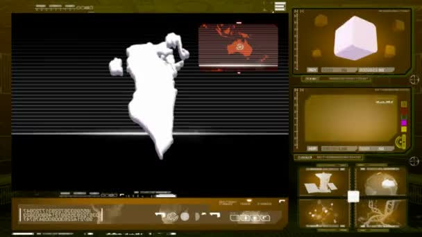 Μπαχρέιν - οθόνη υπολογιστή - κίτρινο — Αρχείο Βίντεο
