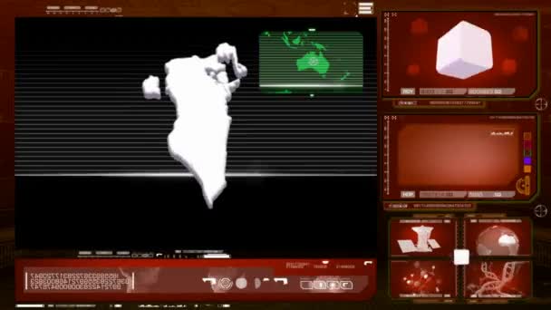 バーレーン - コンピューター モニター - 赤 — ストック動画