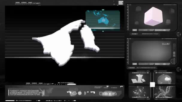 Μπρουνέι Νταρουσαλάμ - οθόνη υπολογιστή - μαύρο — Αρχείο Βίντεο