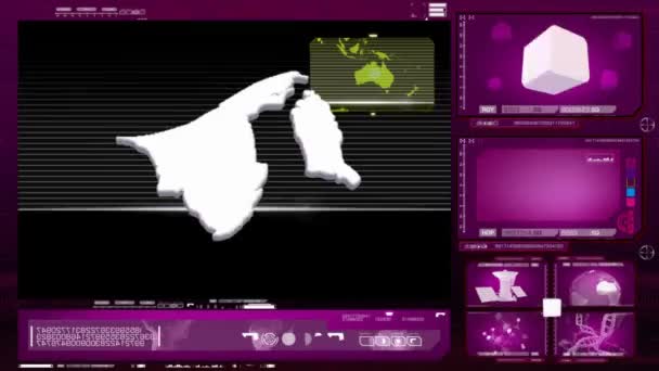 Brunei darussalam - monitor komputerowy - różowy — Wideo stockowe