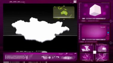 Moğolistan - bilgisayar monitörü - pembe