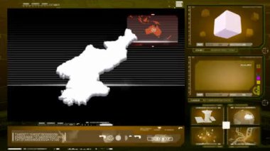 Kuzey Kore - bilgisayar monitörü - sarı