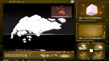 Singapur - bilgisayar monitörü - sarı