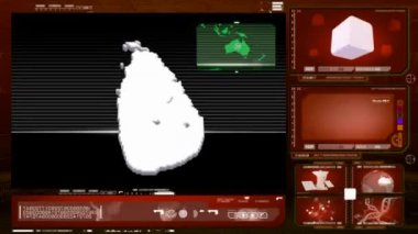 Sri Lanka - bilgisayar monitörü - kırmızı