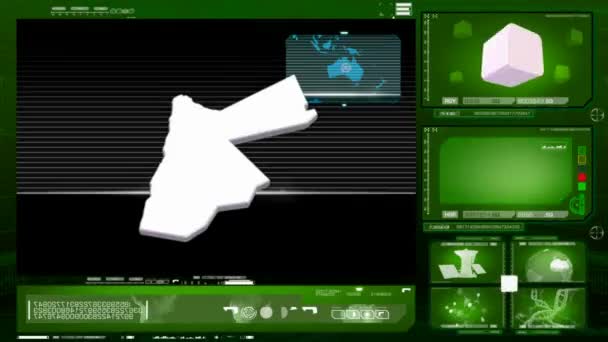 Jordan - számítógép-monitor - zöld 0 — Stock videók