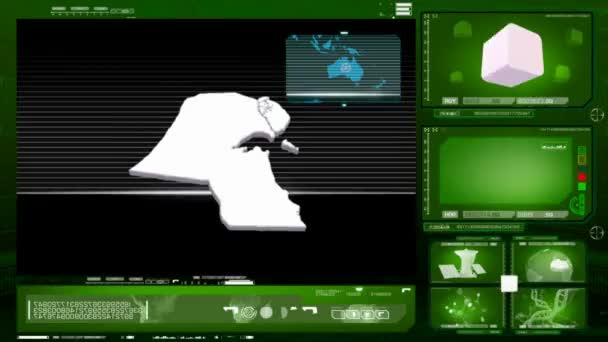 Koweït - moniteur d'ordinateur - vert 0 