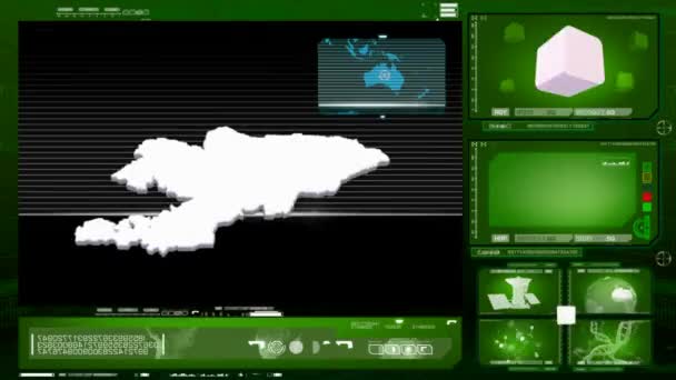 Kirgistan - monitor komputerowy - Zielona 0 — Wideo stockowe