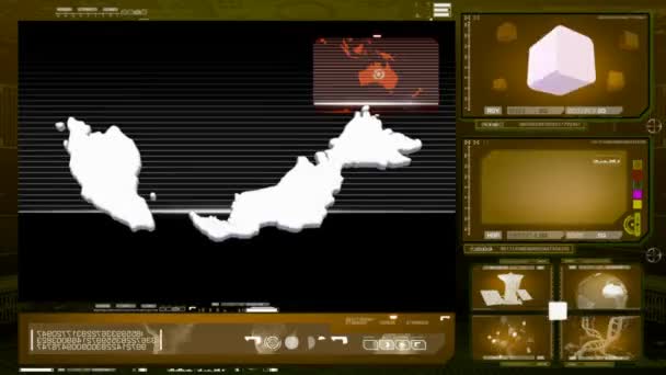 マレーシア - コンピューター モニター - 黄色 — ストック動画