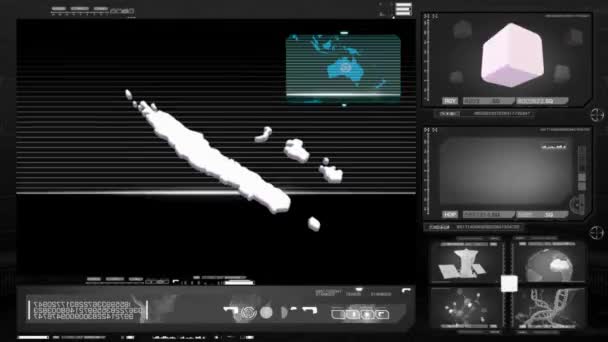 nouvelle Calédonie - moniteur d'ordinateur - noir 