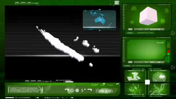 nouvelle Calédonie - moniteur d'ordinateur - vert 