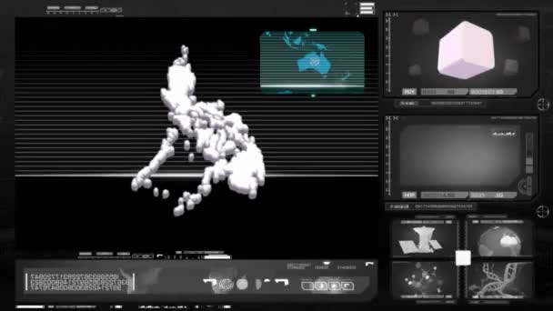 Philippinen - computer monitor - schwarz — Stockvideo