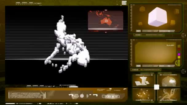 Filipinas - monitor de computador - amarelo — Vídeo de Stock