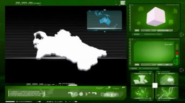 Türkmenistan - bilgisayar monitörü - yeşil
