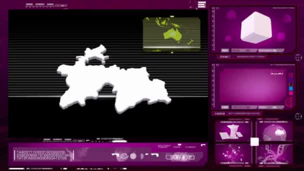 Tadjikistan - monitor de calculator - roz — Videoclip de stoc
