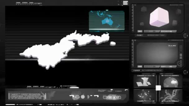 アメリカ領サモア - コンピューター モニター - ブラック — ストック動画