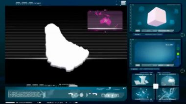 Barbados - bilgisayar monitörü - mavi 0