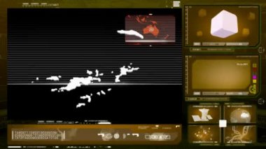 İngiliz virgin Adaları - bilgisayar monitörü - sarı